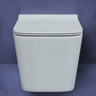 Подвесной унитаз Berges Floe Rimless белый 082121 сиденье Floe Slim SO микролифт быстросъёмное